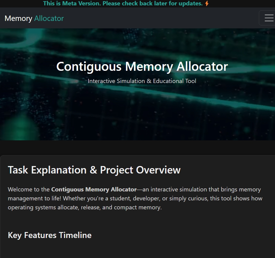 Task Explanation - Contiguous Memory Allocator
